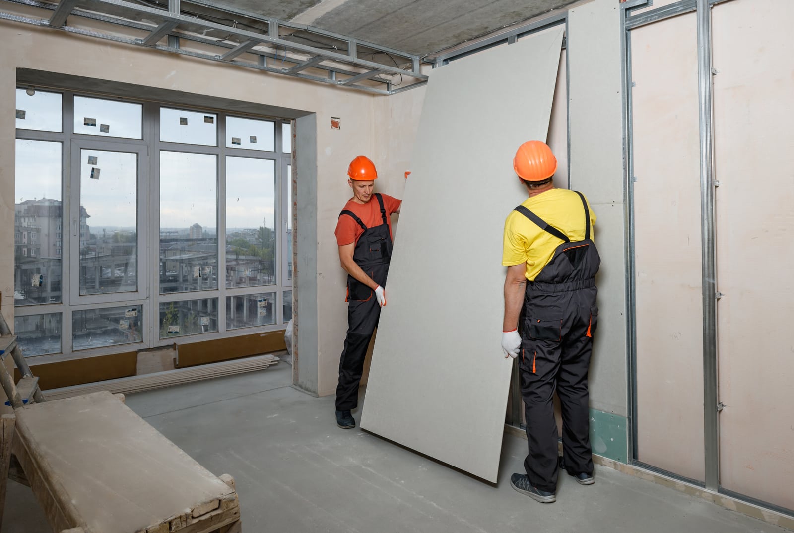 TINSA USA personnel completing residential drywall work