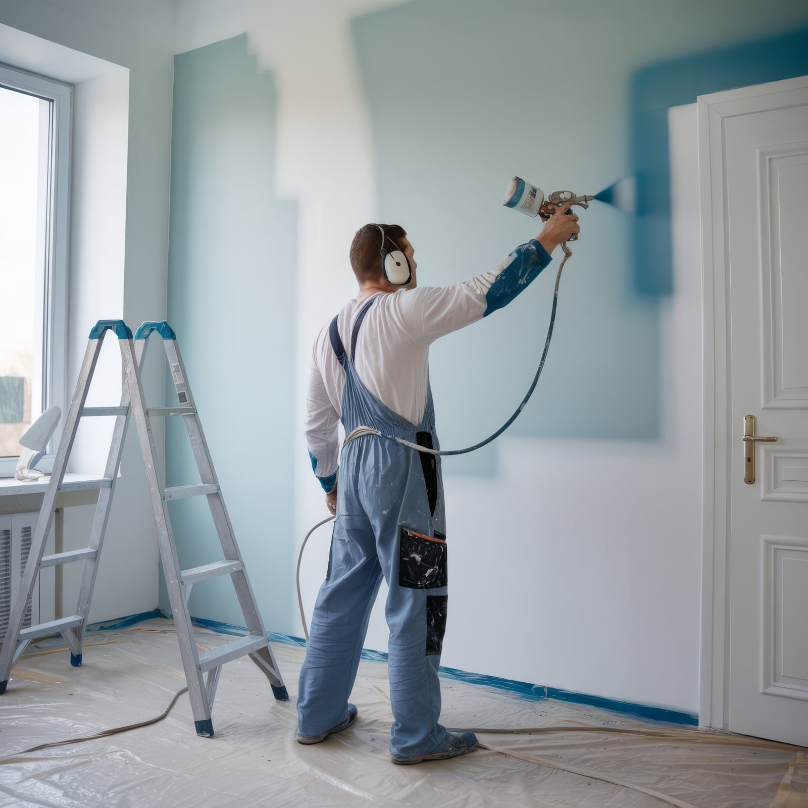 Painting within remodeling in a residential setting