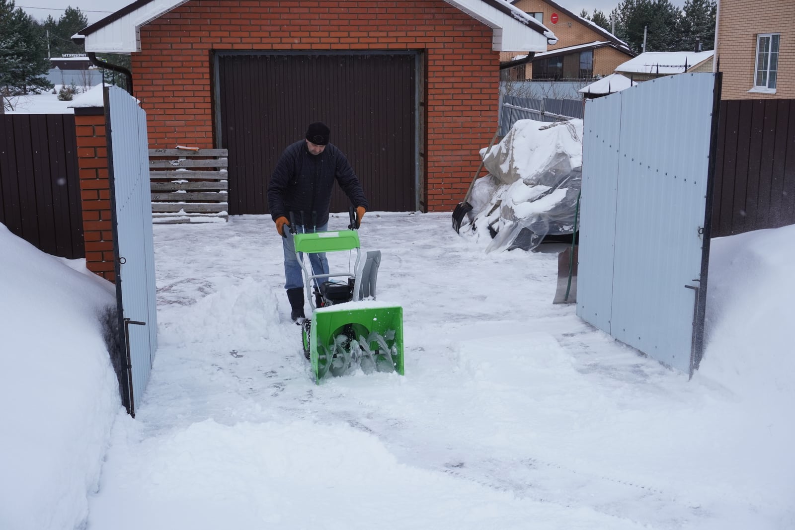 Residential driveways in a residential setting
